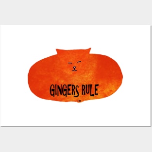 Gingers Rule Funny Cat Lover Red Head Posters and Art